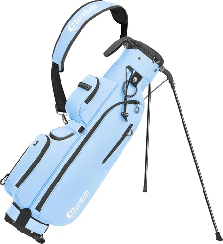 Vista 12 de Par 3 Bolsa de soporte de golf con divisor de 3 vías y cifrado 900D Gris