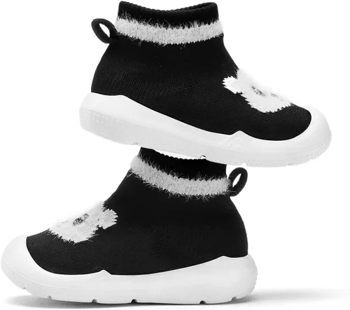 Vista 3 de Engtoy Baby Sock Shoes Baby Walking Shoes Infant Non-Slip Breathable Slippers with Soft Rubber Sole Baby Boys Girls Slip On Sneakers
