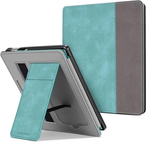 Vista 11 de Funda con soporte para Kindle Oasis de 7" 10ª/9ª generación 2019/2017, oro rosa Foldable Kickstand PU Leather Hard Back Shell Cover, Built-in Card