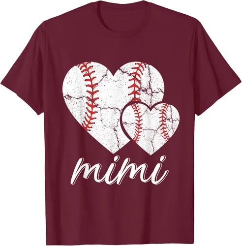 Vista 17 de Camiseta de béisbol Mimi para el Día de la Madre, Negro, S