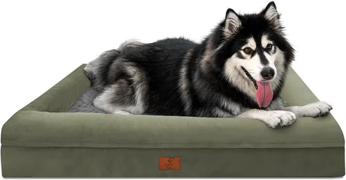 Vista 41 de Cama ortopédica grande para perros, cama impermeable para perros con funda extraíble, sofá suave para mascotas con 4 lados extraíbles y base