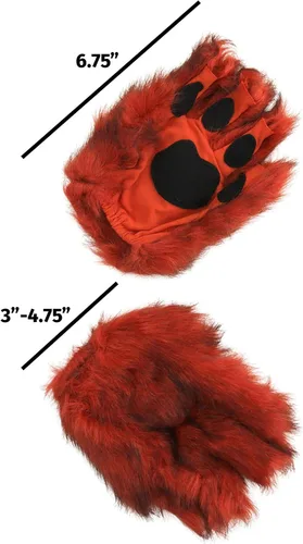 Vista 4 de Adult Orange Fingerless Paws