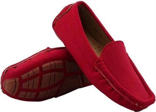 Vista 7 de Mocasines de piel de ante para niñas y niños, zapatos casuales para barco, zapatos de vestir, zapatos planos Oxford