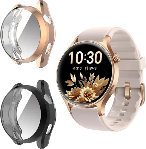 Vista 8 de AR01 Funda para reloj inteligente, compatible con Aeac Smart Watch, Lamshaw TPU con protector de pantalla compatible con Aeac AR01 Smart Watch Case