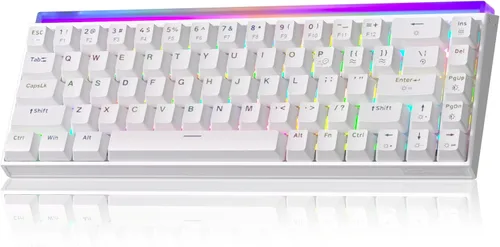 Vista 9 de MageGee AIR68 - Teclado inalámbrico para juegos con efecto Hall, teclado de interruptor magnético RGB 60% con disparador rápido, accionamiento
