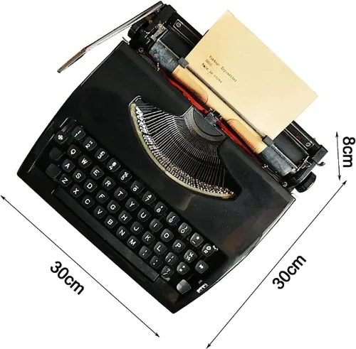 Vista 4 de Máquina de escribir nostalgia clásica vintage: máquina de escribir manual portátil para escritura atemporal, regalo literario retro perfecto