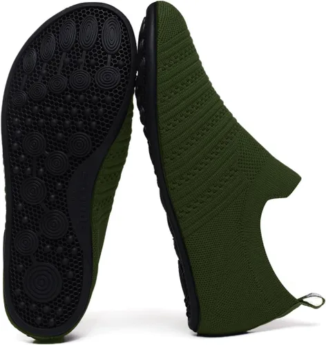 Vista 6 de QZKDM - Pantuflas ligeras antideslizantes para casa, para ponerse sin ayuda, para caminar descalzo, para ejercicio en casa y yoga, para hombres