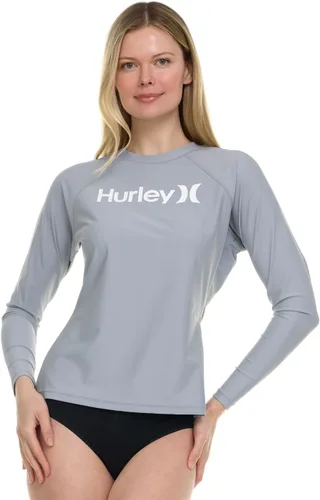 Vista 9 de Hurley Camiseta de natación de manga larga para mujer, protección solar UPF Negro