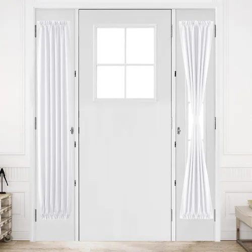 Vista 160 de DWCN Cortinas para Puertas Francesas – Cortinas opacas térmicas con bolsillo para barra para puertas con ventana de cristal, puertas de cocina