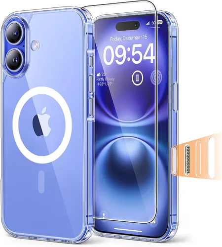 Vista 118 de TAURI Funda para iPhone 17, antiamarilleamiento con protector de pantalla, protección de grado militar, a prueba de golpes, delgada para iPhone 17