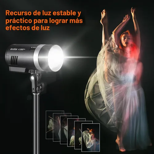 Vista 4 de Godox AD300 Pro AD300Pro Flash estroboscópico al aire libre, 300Ws TTL 1