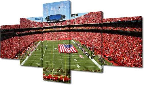 Vista 83 de TUMOVO Allegiant Stadium Arte de Lienzo para Pared de Sala de Estar Equipo de Fútbol Americano Pintura Moderna Nevada Las Vegas Cuadro Deportivo