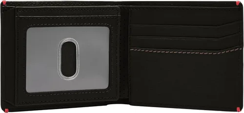 Vista 47 de Fossil Billetera plegable de cuero para hombre con ventana de identificación abatible para hombres