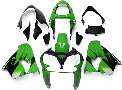 Vista 17 de FLPRO - Kit de carenado verde y negro y blanco compatible con Kawasaki ZX6R 636 Ninja 1998 1999 zx636r ZX-6R 98 99 motocicleta nuevo juego