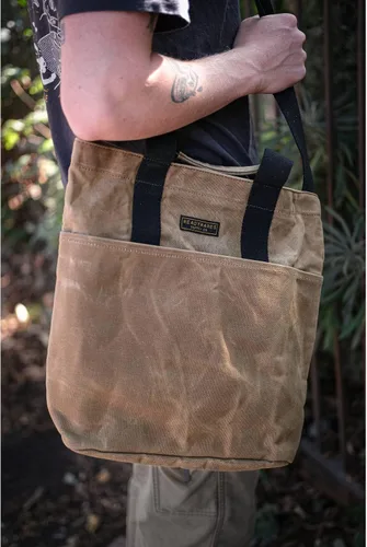 Vista 2 de Readywares Bolso bandolera de lona encerada, Beige Bronceado