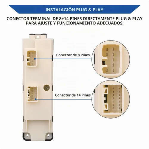 Vista 3 de Interruptor maestro de ventana eléctrica delantera izquierda para lado del conductor compatible con Chevrolet Chevy Colorado 2004-2012 / GMC Canyon