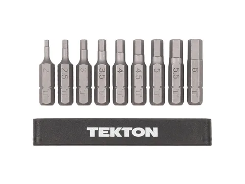 Vista 2 de TEKTON Juego de brocas hexagonales de 1/4 pulgada con riel, 9 piezas (2-6 mm) DZX93002