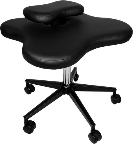 Vista 3 de Toppay - Silla de rodillas con patas cruzadas para amantes del yoga, fanáticos del fitness y aquellos con dolores de espalda o piernas, color negro