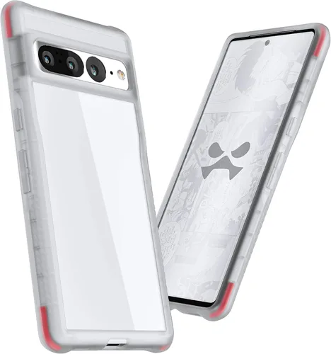 Vista 45 de Ghostek COVERT Funda transparente para Pixel 5a con diseño súper delgado y agarre seguro a prueba de golpes, protección resistente y carga Claro