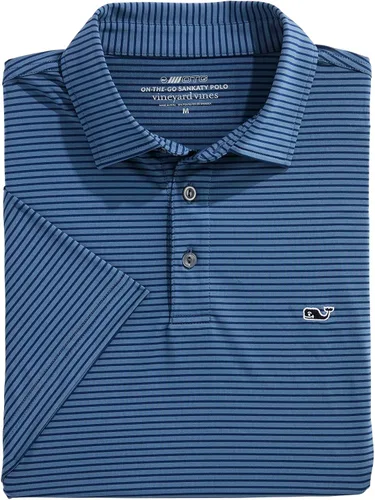 Vista 45 de Vineyard Vines Polo Bradley Stripe Sankaty para hombre Ocean Breeze Tejeda
