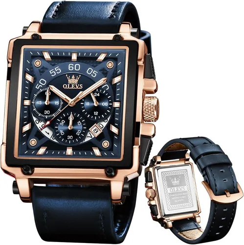 Vista 16 de OLEVS Reloj de Pulsera Elegante para Hombre, Relojes de Correa de Silicona para Hombre, Reloj Cronógrafo Pro Diver de Acero Inoxidable, Reloj