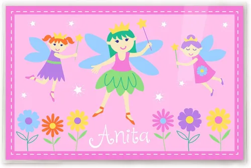 Vista 2 de Olive Kids - Mantel individual personalizado de princesa de hadas, 18 x 12 pulgadas, laminado