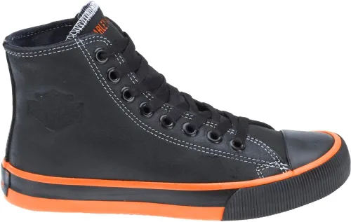 Vista 3 de HARLEY-DAVIDSON FOOTWEAR Nathan para hombre, NegroNaranja Vulcanizado Hi-top