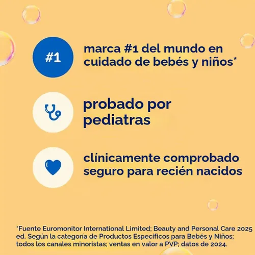 Vista 7 de Johnson's Baby Champú con fórmula suave sin lágrimas, tamaño de viaje, 1.7 onzas líquidas