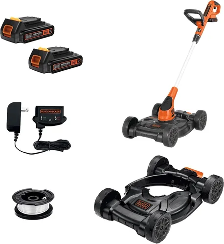 Vista 2 de BLACK+DECKER Cortacésped 3 en 1 con batería de litio adicional de 2.0 amperios hora (MTC220 y LBXR2020-OPE)