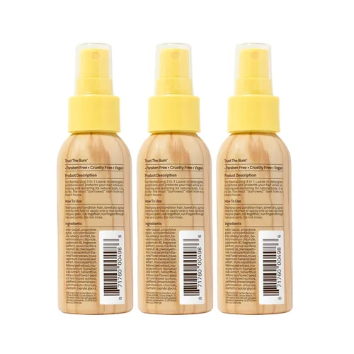 Vista 8 de Sun Bum Acondicionador Revitalizante 3 en 1 Sin Enjuague – Desenredante Antifrizz – Apto para Cabello Teñido con Protección UV – Enriquecido