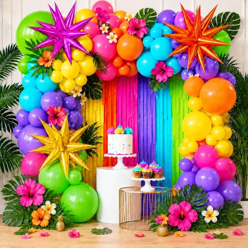 Vista 14 de Kit de arco de globos naranjas, guirnalda de globos de otoño de Acción de Gracias con globo de papel de aluminio de hoja burdeos naranja quemado Día