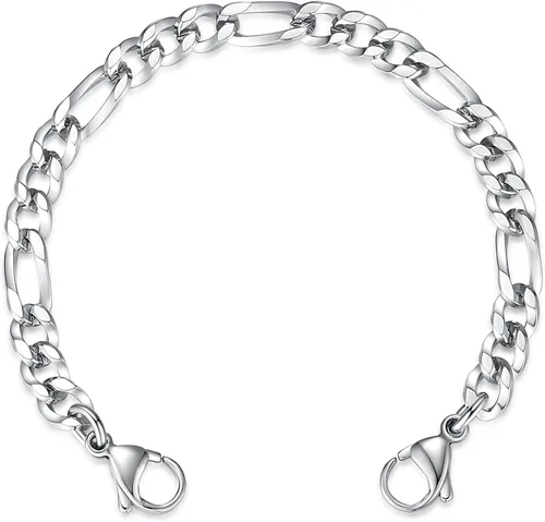 Vista 14 de LinnaLove Cadena intercambiable de acero inoxidable para pulseras de identificación de alerta médica para mujeres y hombres, No es una piedra