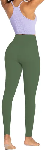 Vista 5 de Sunzel Nunaked Leggings de entrenamiento para mujer, con control de abdomen, compresión para entrenamiento, gimnasio, yoga, sin costura frontal
