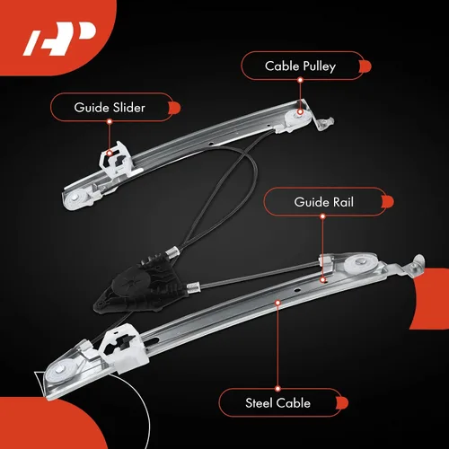 Vista 5 de A-Premium Elevalunas eléctrico delantero del lado del conductor compatible con Dodge Para Calibre 2007-2012 Hatchback, solo regulador, sin motor