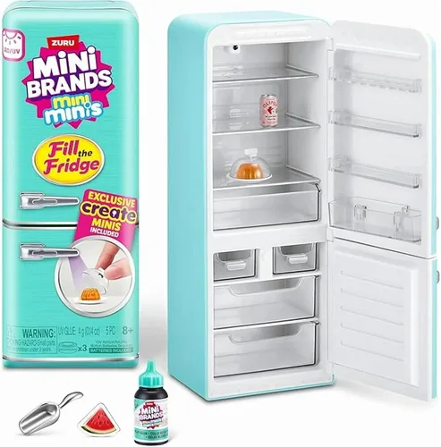 Vista 2 de ZURU Mini Brands - Nevera con 2 bolas, llena el juego de nevera