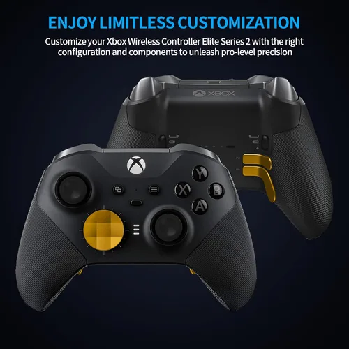 Vista 2 de Accesorios para Xbox Elite Controller Series 2 - 13 en 1 Palas de repuesto de color dorado Palillos analógicos Palillos analógicos Joystick Piezas