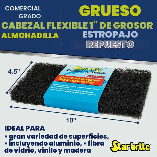 Vista 2 de STAR BRITE - Reemplazo de cabezal flexible de escoba (gruesa) (negra) (040127)