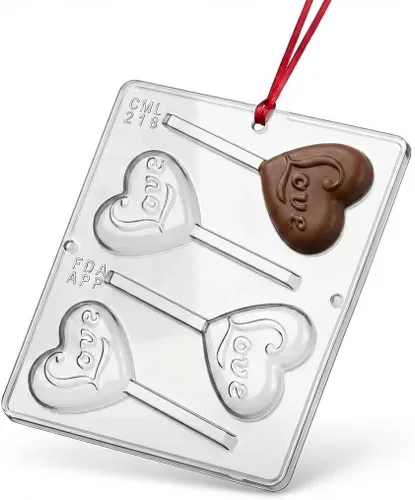 Vista 3 de Molde de caramelo de chocolate Love on a Heart Lollipop 218
