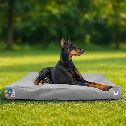 Vista 8 de Sytopia Cama de lona indestructible para perros de 42 pulgadas con funda impermeable lavable extraíble para perros extragrandes, almohadilla
