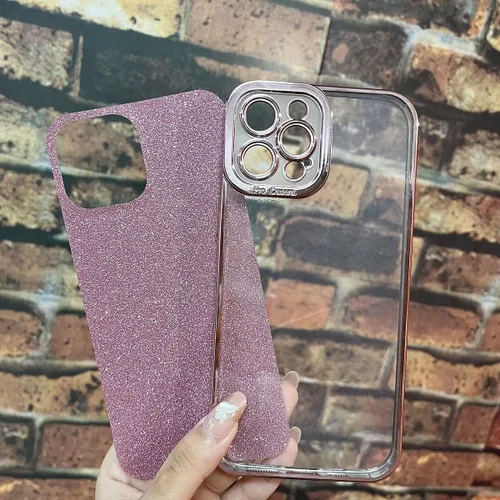 Vista 55 de Funda compatible con iPhone 11 Pro con purpurina, de lujo, linda, flexible, cubierta chapada, protección de cámara, a prueba de golpes, funda