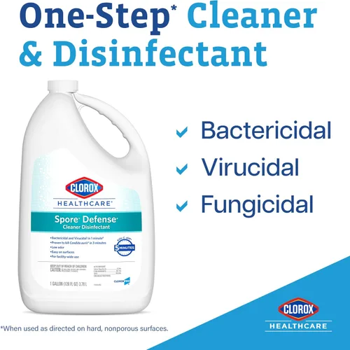 Vista 2 de Clorox Healthcare - Limpiador desinfectante de defensa de esporas, botella de repuesto de sistema cerrado, 128 onzas líquidas