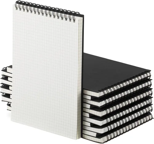 Vista 11 de Engrowtic Paquete de 1 bloc de notas en espiral de papel cuadriculado A5, bloc de notas encuadernado con alambre, bloc de notas de cuadrícula