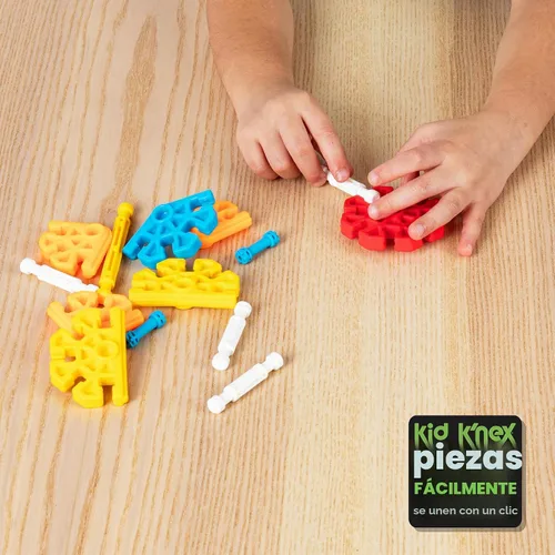 Vista 6 de KID K'NEX - Juego de constructores en ciernes, 100 piezas, construcción STEM preescolar, juego de construcción para niños, juego creativo