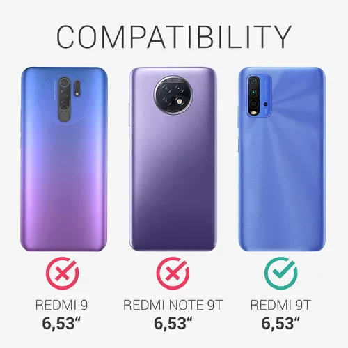 Vista 5 de kwmobile Funda compatible con Xiaomi Redmi 9T - Funda protectora de silicona TPU suave y delgada - Arándano