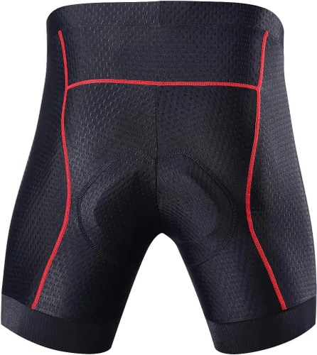 Vista 2 de Souke Sports Pantalones cortos de ciclismo para hombre, con acolchado 4D para bicicleta, MTB Liner Shorts con agarre antideslizante en las piernas