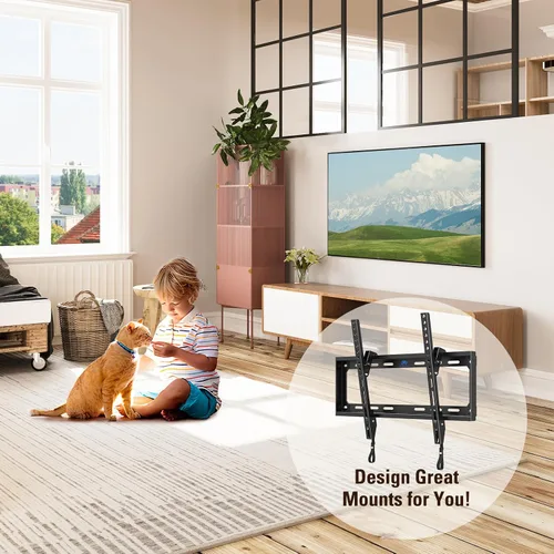 Vista 8 de Mounting Dream Soportes de TV inclinables para la mayoría de televisores LED de 26 a 60 pulgadas, LCD de hasta VESA 15.748 x 15.748 in y capacidad