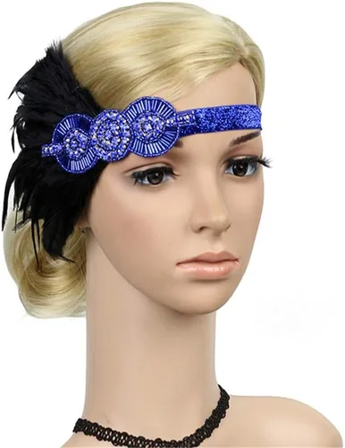 Vista 3 de 1920s Flapper Headband Roaring 20s Great Gatsby Headpiece for Women headpieces Headband