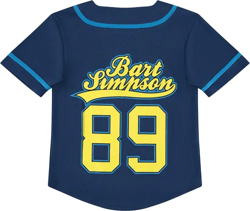Vista 2 de The Simpsons Homer, Bart, Lisa - Camiseta de béisbol de malla con botones para niños