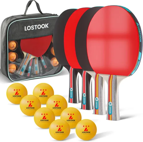 Vista 7 de Professional Ping Pong Paddles Set of 2/4 with Portable Oxford Cloth Ping Pong Case and 3 Star Balls, Table Tennis Paddles for Adults and Family