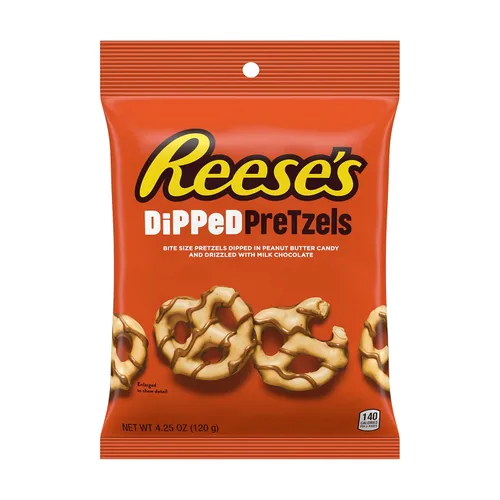 Vista 3 de Reese's Pretzel bañado en chocolate, caja de CANDY CABIN (Reeses, 6 unidades)